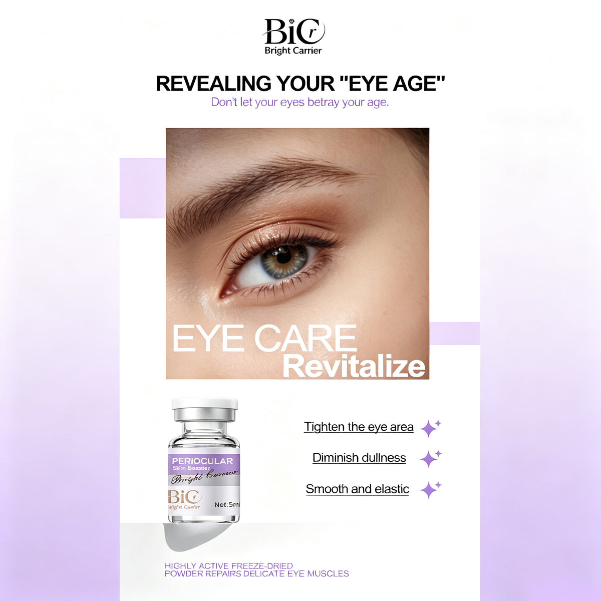 BIC Anti-Wrinkle Eye Skin Booster | Microneedle Infusion Serum, Fade Dark Circles
